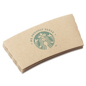 Starbucks SBK11020575 Cup Sleeves, For 12/16/20 Oz Hot Cups, Kraft, 1380/carton