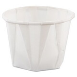 SOLO Cup SCC100 Paper Portion Cups, 1oz, White, 250/bag, 20 Bags/carton