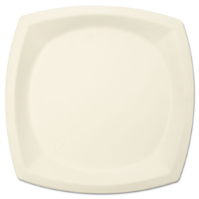 SOLO Cup SCC10PSC2050CT Bare Eco-Forward Sugarcane Plate Perfect Pak, 10" Dia, Ivory, 125/pack