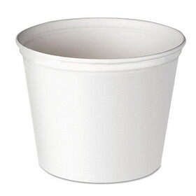 SOLO Cup SCC10T1UU Double Wrapped Paper Bucket, Unwaxed, White, 165oz, 100/carton