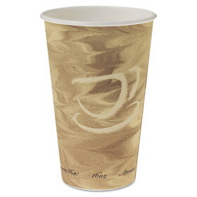 Dart 316MS-0029 Mistique Hot Paper Cups, 16oz, Brown, 50/Sleeve, 20 Sleeves/Carton