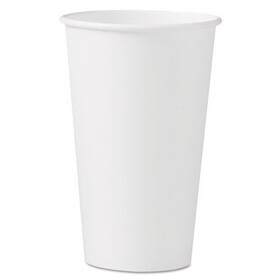 Solo Cup Company SCC316W Single-Sided Poly Paper Hot  Cups, 16 oz, White, 50 Sleeve, 20 Sleeves/Carton