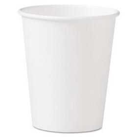 Solo Cup Company SCC370W Single-Sided Poly Paper Hot Cups, 10 oz, White, 50 Sleeve, 20 Sleeves/Carton