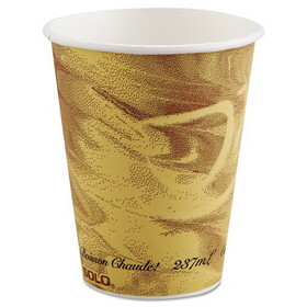Dart SCC378MS Mistique Polycoated Hot Paper Cups, 8 oz, Printed, Brown, 50/ Sleeve, 20 Sleeves/Carton