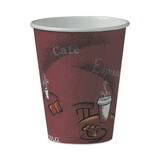 SOLO Cup SCC378SIPK Bistro Design Hot Drink Cups, Paper, 8oz, Maroon, 50/pack