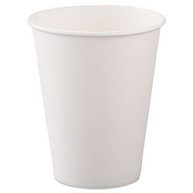 SOLO Cup SCC378W2050 Single-Sided Poly Paper Hot Cups, 8oz, White, 50/bag, 20 Bags/carton