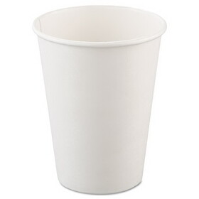 Solo Cup Company SCC412WN Single-Sided Poly Paper Hot Cups, 12 oz, White, 50/Bag, 20 Bags/Carton