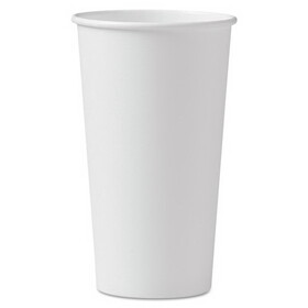 Solo Cup Company SCC420W Single-Sided Poly Paper Hot Cups, 20 oz, White, 600/Carton