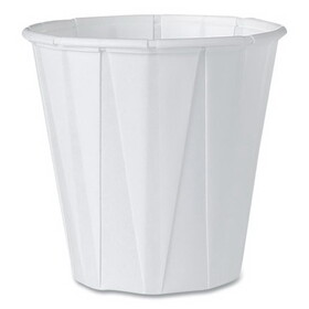 SOLO Cup SCC450 Paper Medical & Dental Treated Cups, 3.5oz, White, 100/bag, 50 Bags/carton
