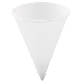 SOLO Cup SCC4R2050 Cone Water Cups, Paper, 4oz, Rolled Rim, White, 200/bag, 25 Bags/carton