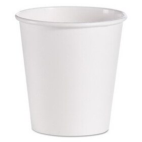 Dart 510W Single-Sided Poly Paper Hot Cups, 10 oz, White, 1000/Carton