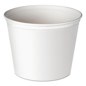 SOLO Cup SCC5T1UU Double Wrapped Paper Bucket, Unwaxed, White, 83oz, 100/carton