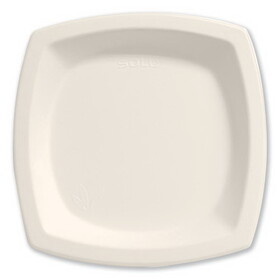 SOLO Cup SCC6PSC2050PK Bare Eco-Forward Sugarcane Dinnerware Perfect Pak, 6 7/10" Plate, Ivory, 125/pk