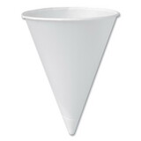 Solo Cup Company SCC6RBU Bare Eco-Forward Treated Paper Cone Cups, ProPlanet Seal, 6 oz, White, 200/Sleeve, 25 Sleeves/Carton