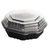 Dart 809011-PP94 OctaView HF Containers, Black/Clear, 31oz, 9.55w x 9.13d x 3.01h, 100/Carton