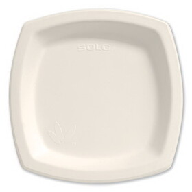 SOLO Cup SCC8PSC2050PK Bare Eco-Forward Sugarcane Dinnerware Perfect Pak, 8 1/4" Plate, Ivory, 125/pk