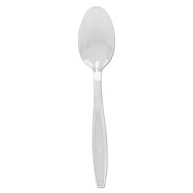 SOLO Cup SCCGDC7TS0090 Guildware Heavyweight Plastic Cutlery, Teaspoons, Clear, 1000/carton