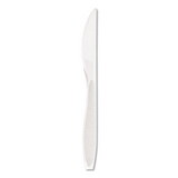 Solo Cup Company SCCHSWK0007 Impress Heavyweight Full-Length Polystyrene Cutlery, Knife, White, 1,000/Carton