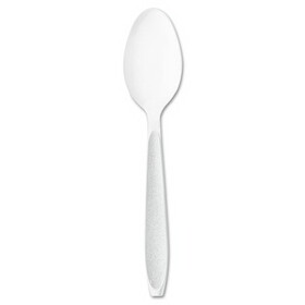 Solo Cup Company SCCHSWT0007 Impress Heavyweight Full-Length Polystyrene Cutlery, Teaspoon, White, 1,000/Carton