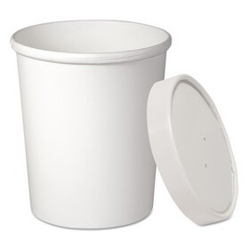 Dart SCCKHB32A Flexstyle Double Poly Food Combo Packs, 32 oz, White, Paper, 25 Cups and 25 Lids/Pack, 10 Packs/Carton