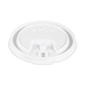 Solo Cup Company SCCLB3081 Lift Back and Lock Tab Lids for Paper Cups, Fits 8 oz Cups, White, 100/Sleeve, 10 Sleeves/Carton