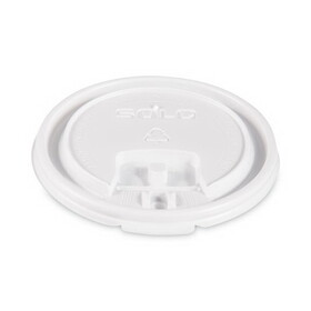 SOLO Cup SCCLB3101 Lift Back & Lock Tab Cup Lids For Foam Cups, 10oz, White, 1000/carton