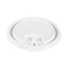 Solo Cup Company SCCLB3161 Lift Back and Lock Tab Lids for Paper Cups, Fits 10 oz to 24 oz Cups, White, 100/Sleeve, 10 Sleeves/Carton