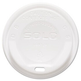 SOLO Cup SCCLGXW2 Gourmet Hot Cup Lids, For Trophy Plus Cups, 12-16 Oz, White, 1500/carton