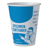 Dart SCCSC378 Paper Specimen Cups, 8 oz, Blue/White, 50/Sleeve, 20 Sleeves/Carton
