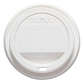Solo Cup Company SCCTLP316 Traveler Cappuccino Style Dome Lid, Polystyrene, Fits 10 oz to 24 oz Hot Cups, White, 100/Pack, 10 Packs/Carton
