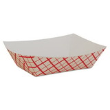 SCT SCH0409 Paper Food Baskets, 0.5 lb Capacity, 4.58 x 3.2 x 1.25, Red/White Checkerboard, 1,000/Carton
