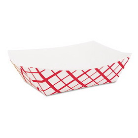 SCT SCH0417 Paper Food Baskets, 2 lb Capacity, Red/White, Paper, 1,000/Carton