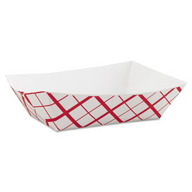 SCT SCH0425 Paper Food Baskets, 3 lb Capacity, 7.2 x 4.95 x 1.94, Red/White, Paper, 500/Carton
