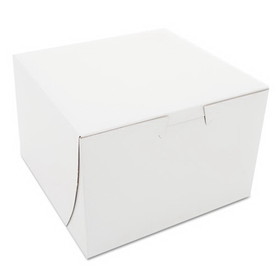 SCT SCH0909 Non-Window Bakery Boxes, 6 x 6 x 4, White, Paper, 250/Bundle