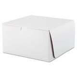 Southern Champion SCH0977 Tuck-Top Bakery Boxes, 10w X 10d X 5 1/2h, White, 100/carton