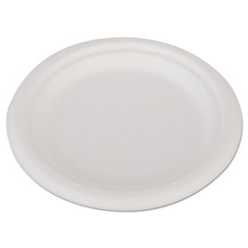 SCT SCH18110 ChampWare Heavyweight Bagasse Dinnerware, Plate, 6", White, 1,000/Carton