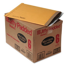 Sealed Air 64371 Jiffy Padded Mailer, #6, Paper Lining, Self-Adhesive Closure, 12.5 x 19, Natural Kraft, 50/Carton