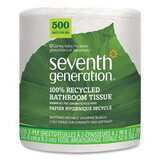 Seventh Generation SEV137038 100% Recycled Bathroom Tissue, 2-Ply, White, 500 Sheets/jumbo Roll, 60/carton