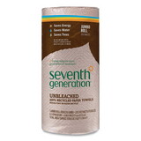 Seventh Generation SEV13720CT Natural Unbleached 100% Recycled Paper Kitchen Towel Rolls, 2-Ply, Individually Wrapped, 11 x 9, 120/Roll, 30 Rolls/Carton