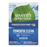Seventh Generation SEV22150CT Natural Automatic Dishwasher Powder, Free & Clear, 45oz Box, 12/carton