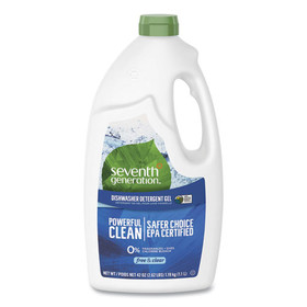 Seventh Generation SEV22170CT Natural Automatic Dishwasher Gel, Free and Clear/Unscented, 42 oz Bottle, 6/Carton