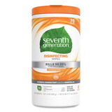 Seventh Generation SEV22813CT Botanical Disinfecting Wipes, 7 x 8, Lemongrass Citrus, 70 Count, 6/Carton