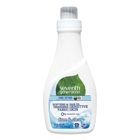 Seventh Generation SEV22833EA Natural Liquid Fabric Softener, Free and Clear/Unscented 32 oz Bottle