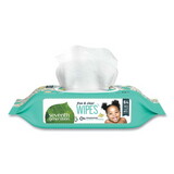 Seventh Generation SEV34208 Free & Clear Baby Wipes, Unscented, White, 64/pack