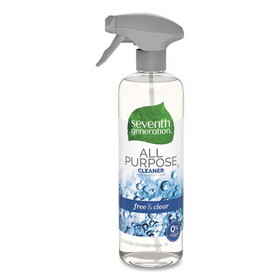 Seventh Generation SEV44713EA Natural All-Purpose Cleaner, Free and Clear/Unscented, 23 oz Trigger Spray Bottle