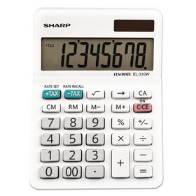 Sharp SHREL310WB EL-310WB Mini Desktop Calculator, 8-Digit LCD