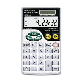SHARP ELECTRONICS CORP. SHREL344RB El344rb Metric Conversion Wallet Calculator, 10-Digit Lcd