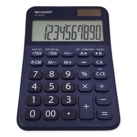 Sharp ELM335BBL ELM335BBL Desktop Calculator, 10-Digit LCD, Blue