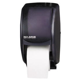 San Jamar SJMR3500TBK Duett Standard Bath Tissue Dispenser, 2 Roll, 7 1/2w X 7d X 12 3/4h, Black Pearl