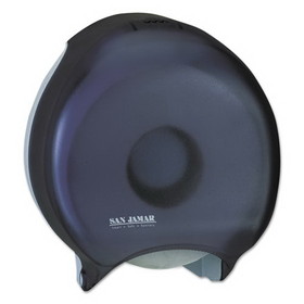 San Jamar SJMR6000TBK Single 12" JBT Bath Tissue Dispenser, Classic, 1 Roll, 12.9 x 5.63 x 14.88, Transparent Black Pearl